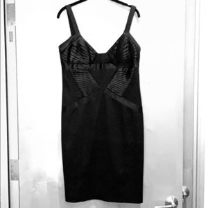 Beautiful like new black silky cocktail dress